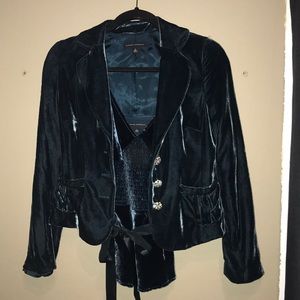Banana republic lush velvet tank and jacket